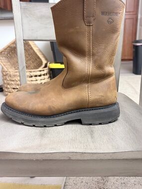Wolverine Tan Leather Pull-On Work Boots